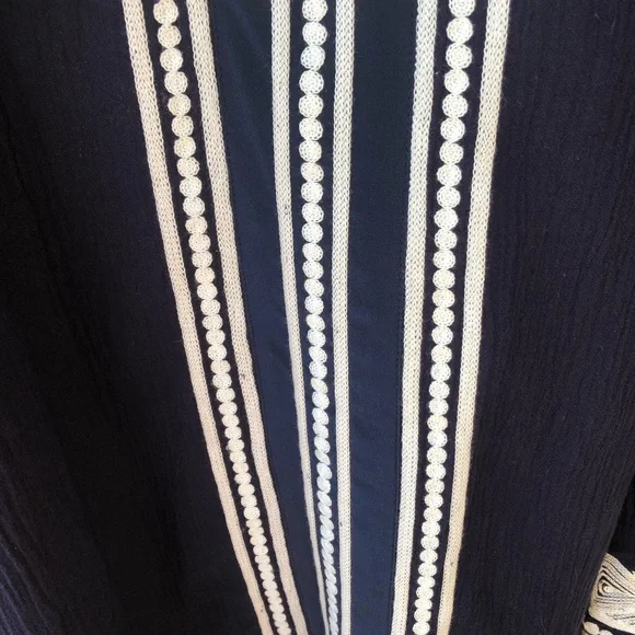 HP! TORY BURCH Aleksi navy and white embroidered tunic. Size 12. NWT! - Picture 10 of 16
